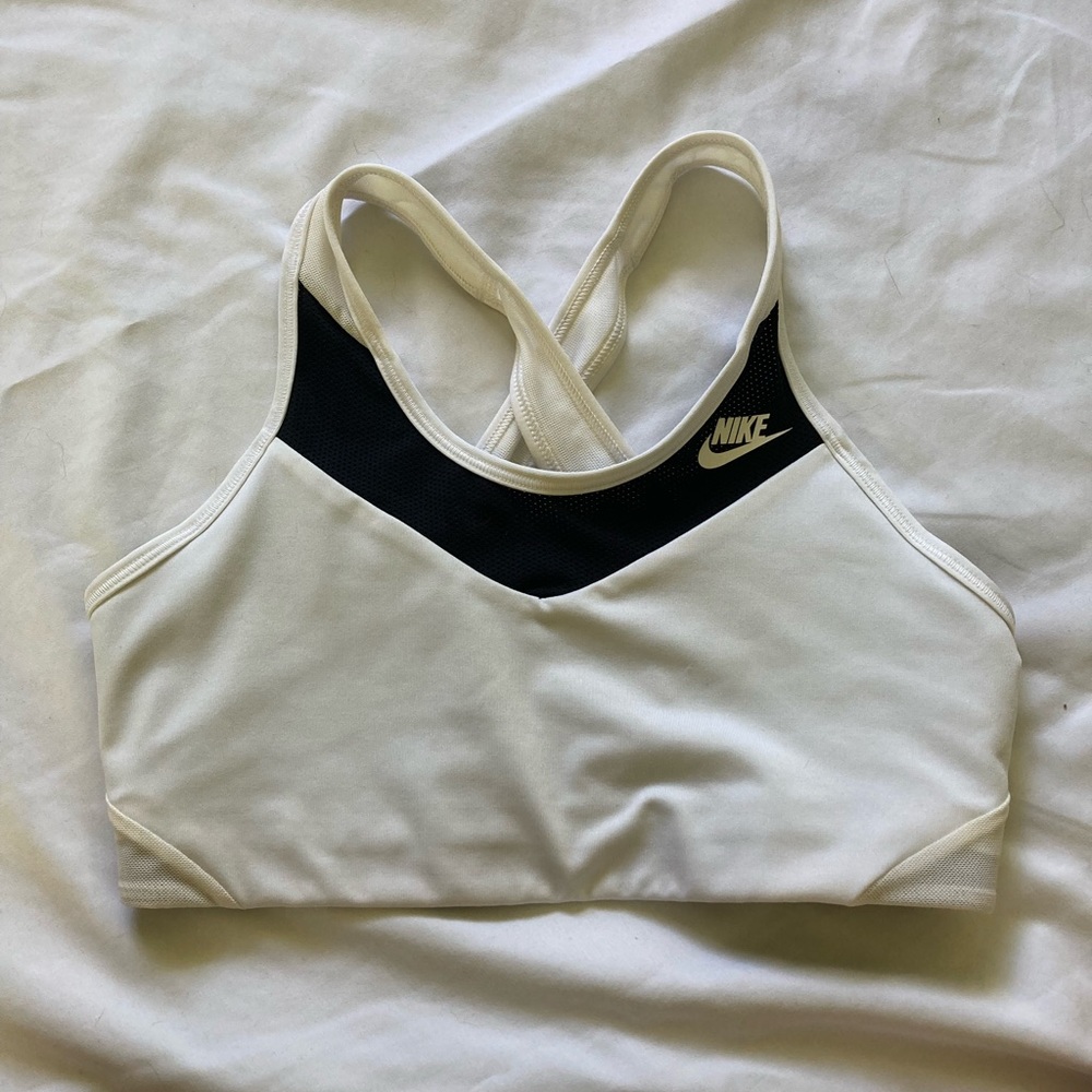 NIKE White Sports Bra - Size S